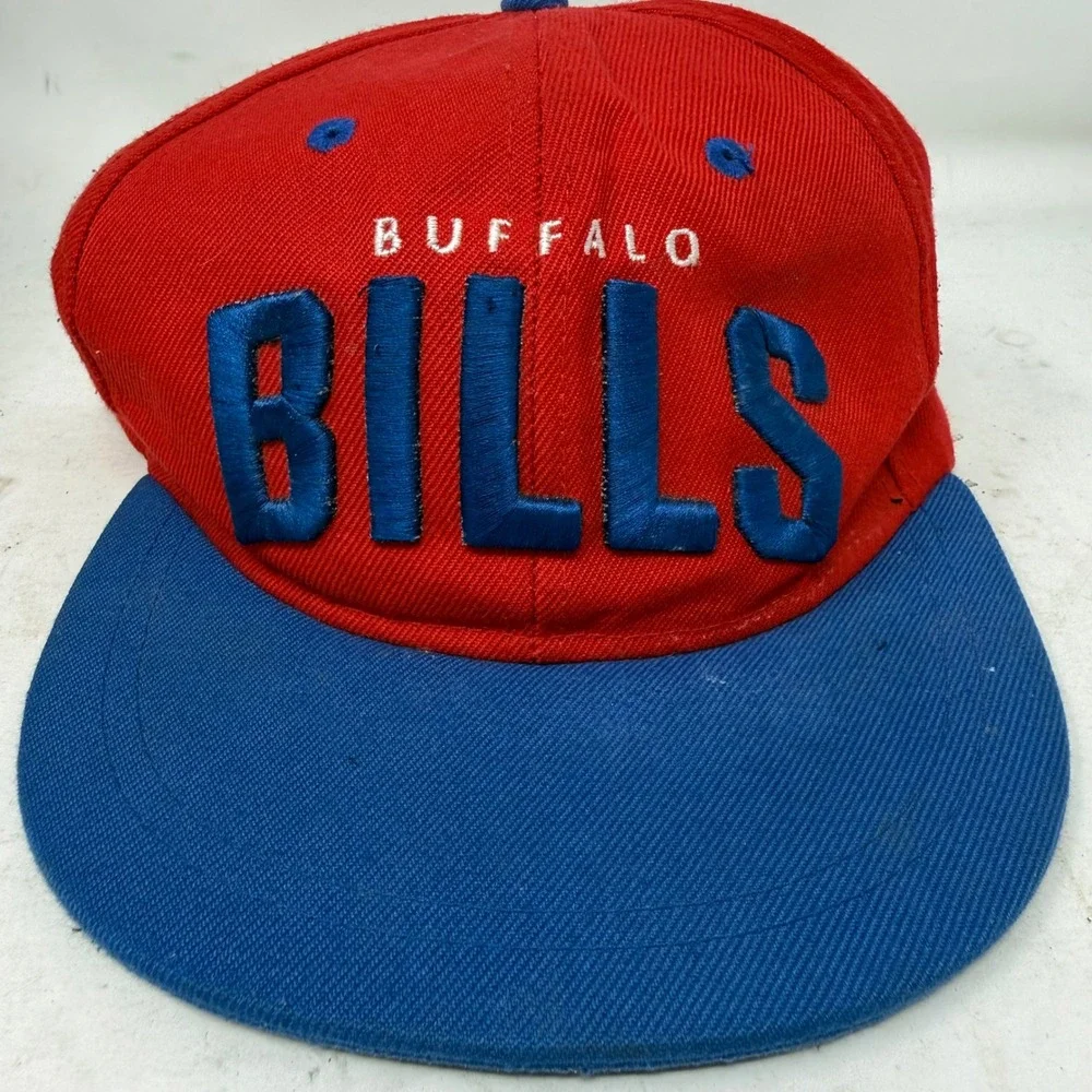 Vintage Buffalo Bills Budweiser NFL Snapback Hat Red Blue Embroidered Cap Mens